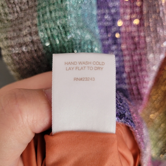 Rare Eva Mendes Cher Sequin Sheath Dress "Over the Rainbow" Women's Size XL - Picture 10 of 16